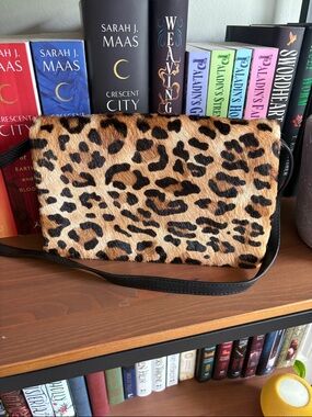 Banana Republic Leopard Print Crossbody — Brown and Black
